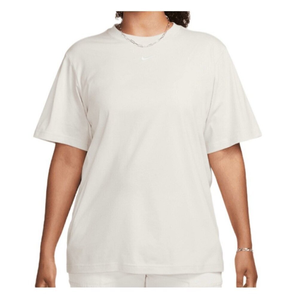 Nike Women's Sportswear Essential T-Shirt Light Orewood Brown / White Sz L NWOT